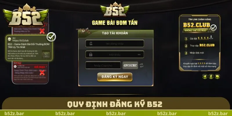 Quy định đăng ký B52
