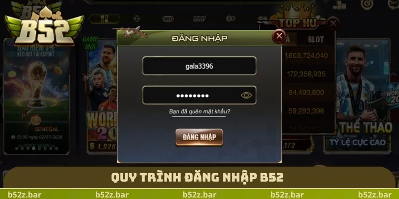 Quy trình đăng nhập B52