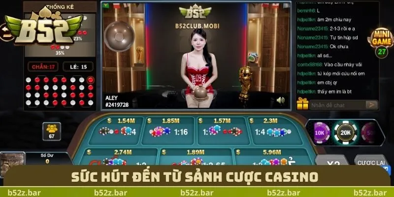 Sức hút đến từ sảnh cược casino
